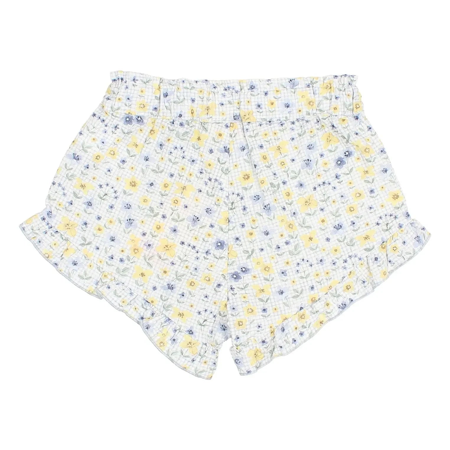 Búho - Seersucker Shorts mit Blumenmuster | Hellblau
