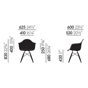 Vitra - DAW sandalye - akçaağaç taban - Charles & Ray Eames | Granit