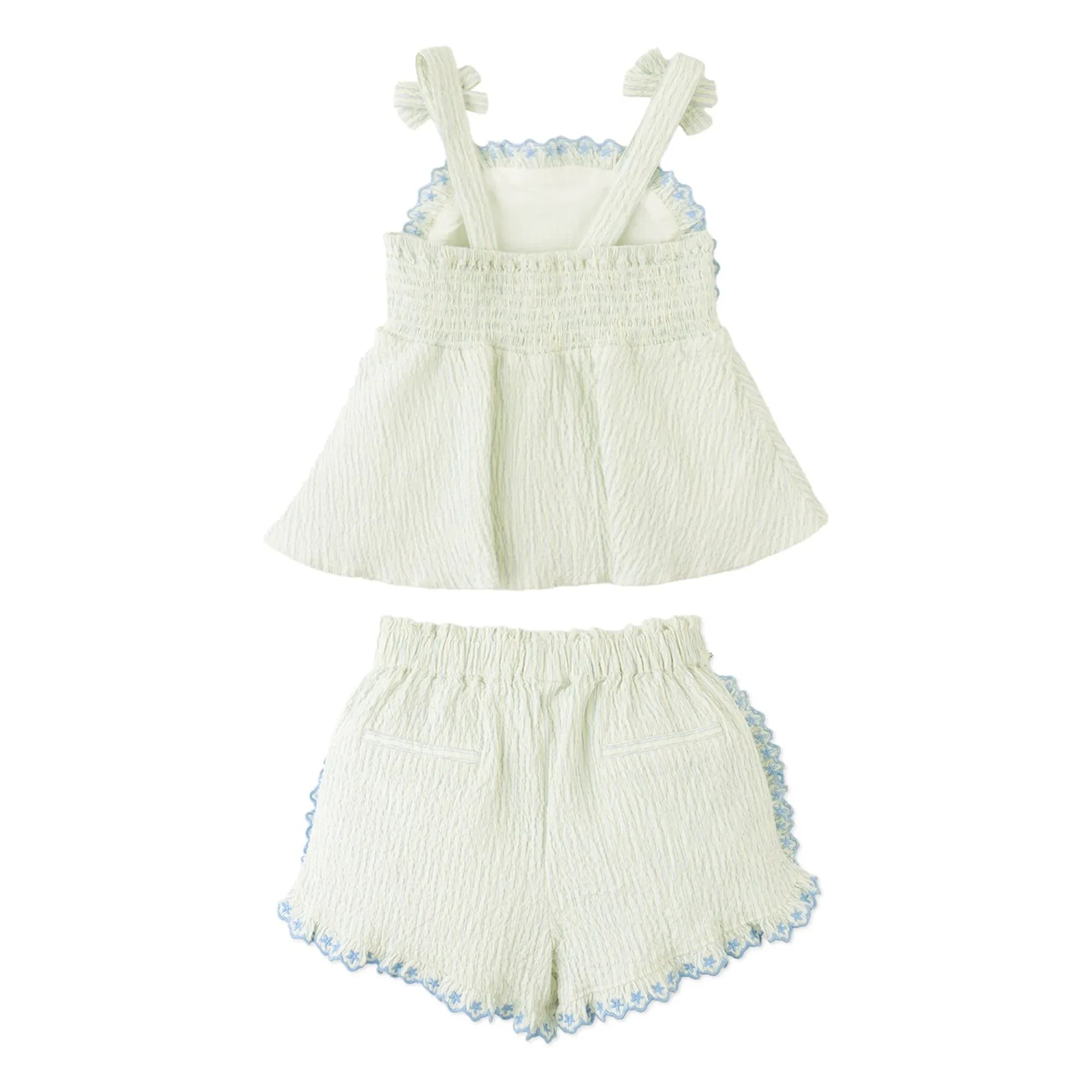 Gingersnaps - Isabel Gestreiftes Oberteil und Shorts-Set | Blau