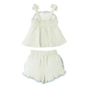 Gingersnaps - Isabel Gestreiftes Oberteil und Shorts-Set | Blau
