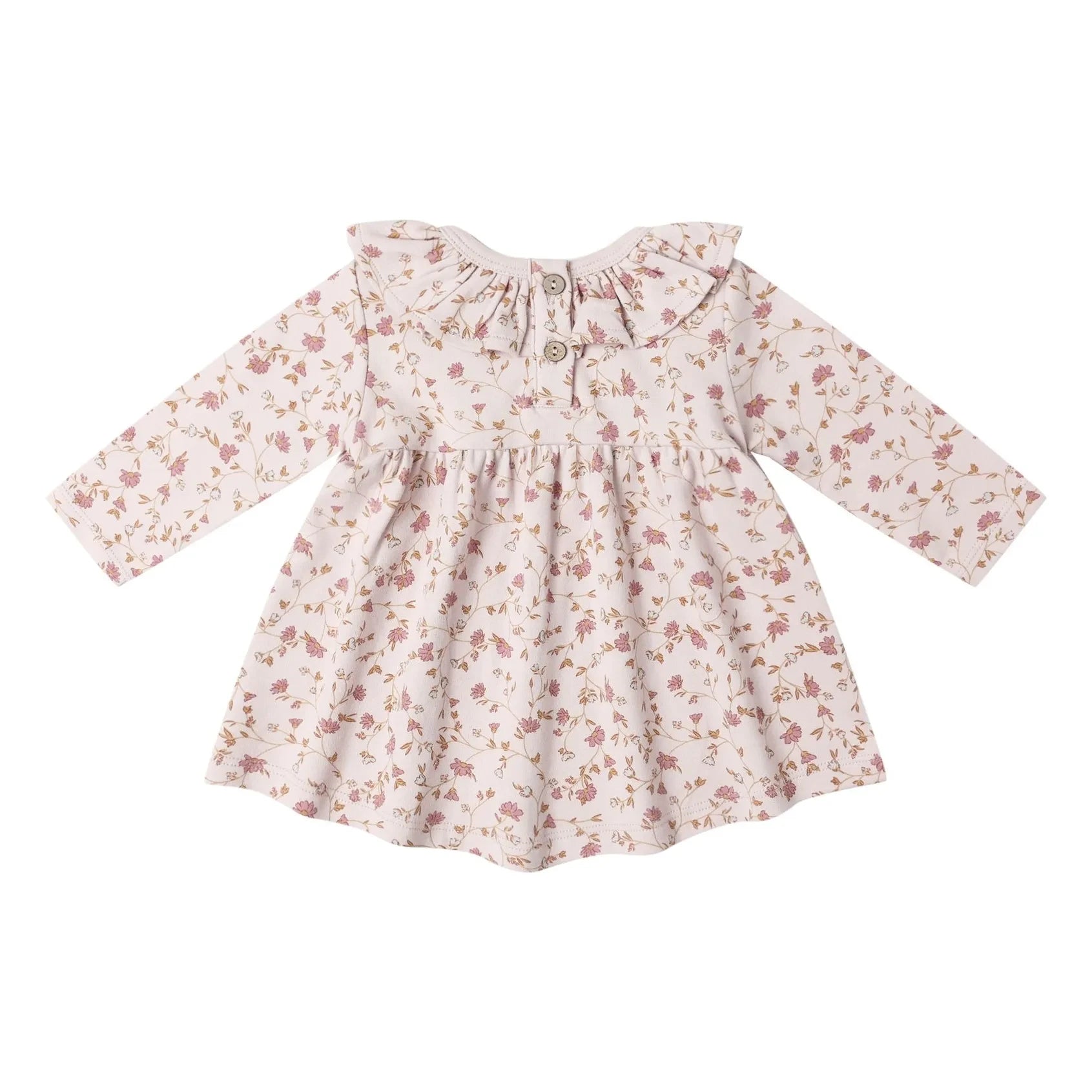 Quincy Mae - Bio-Baumwoll-Blumenkleid | Flieder