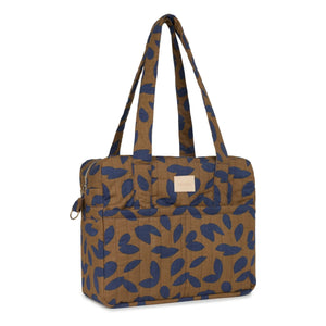 Nobodinoz - Hyde Park Blue Leaves wasserdichte Wickeltasche | Blau