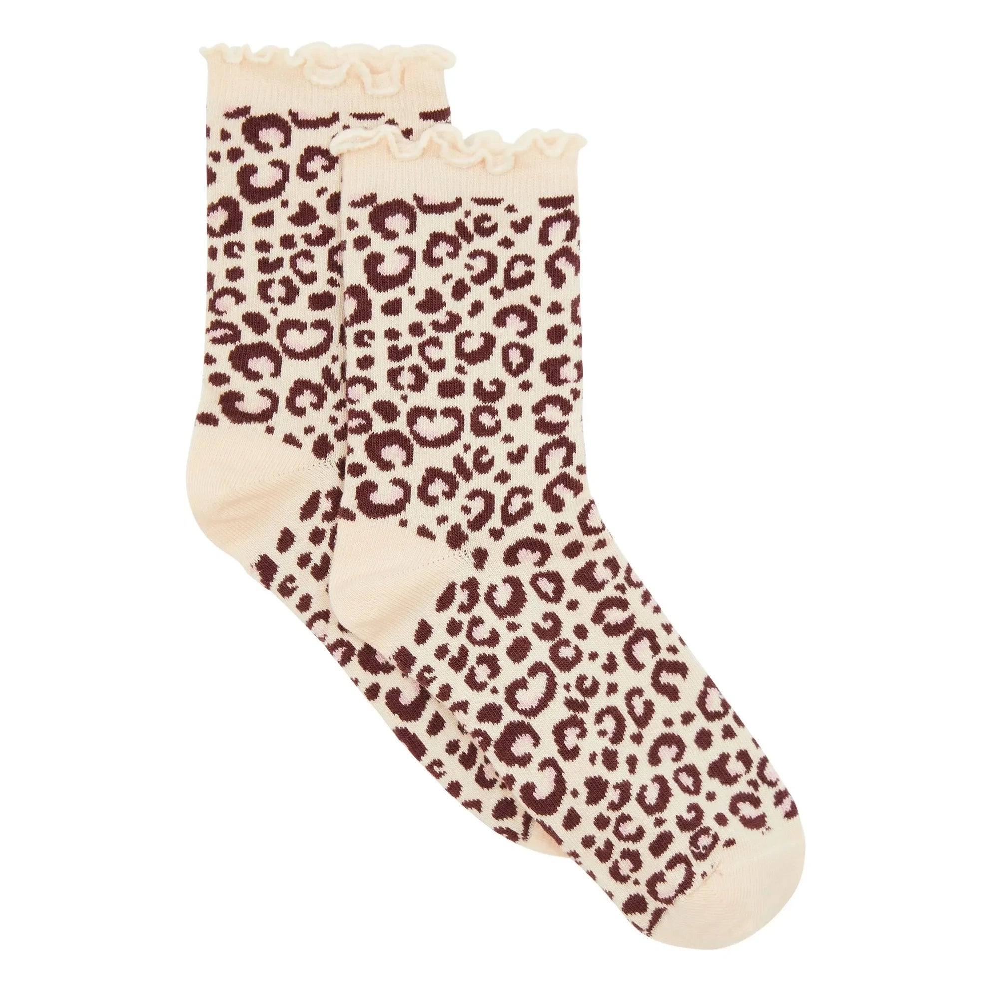 Hundred Pieces - KLASSISCHE LEOPARDEN-SOCKEN | Hellbraun