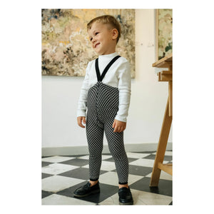 Silly Silas - Bio-Baumwolle Karo-Strumpfhose | Schwarz