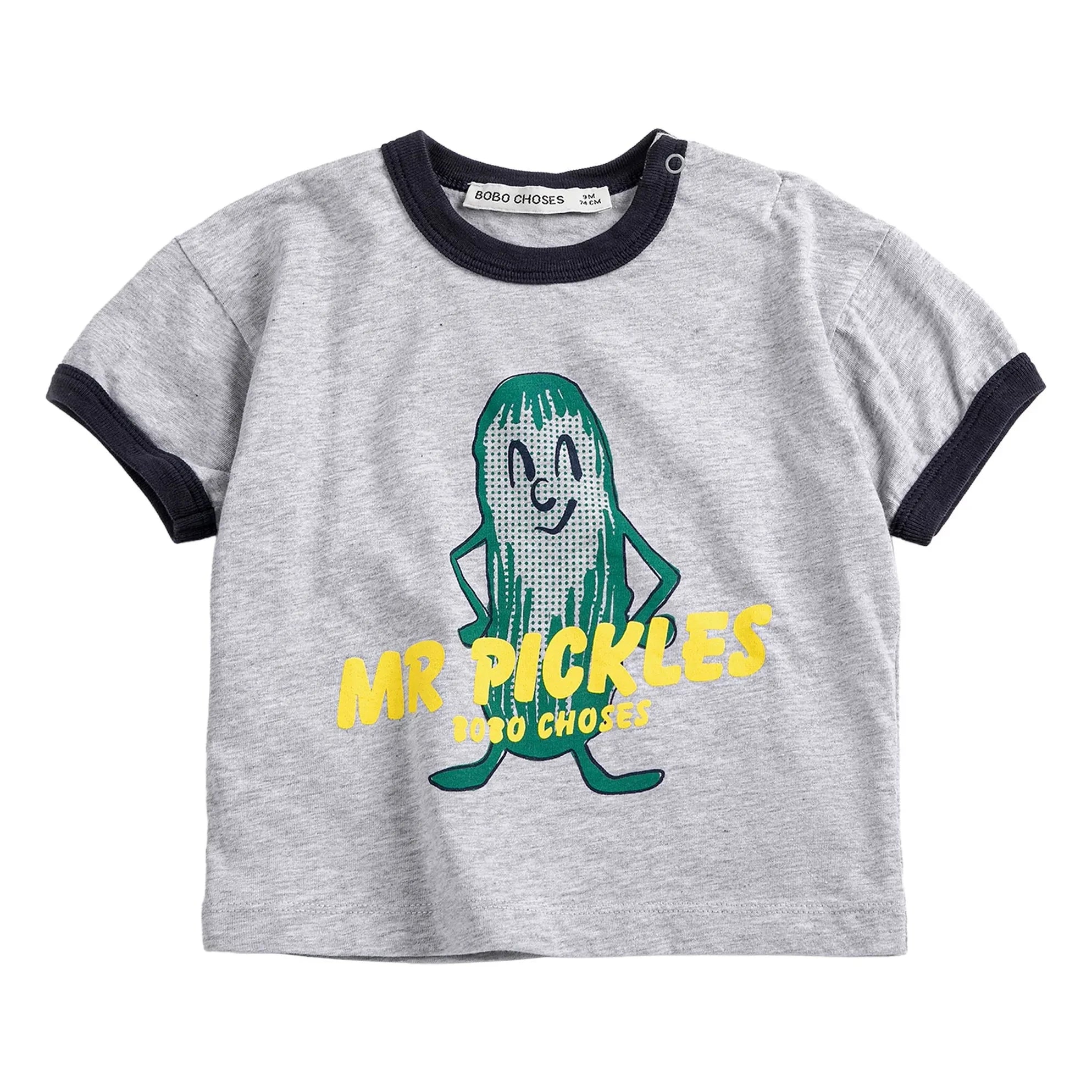 Bobo Choses - Mr Pickles Bio-Baumwoll-Baby-T-Shirt | Grau meliert