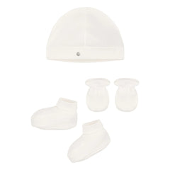 Petit Bateau - 3-teiliges Bio-Baumwoll-Geburtsset | Ecru