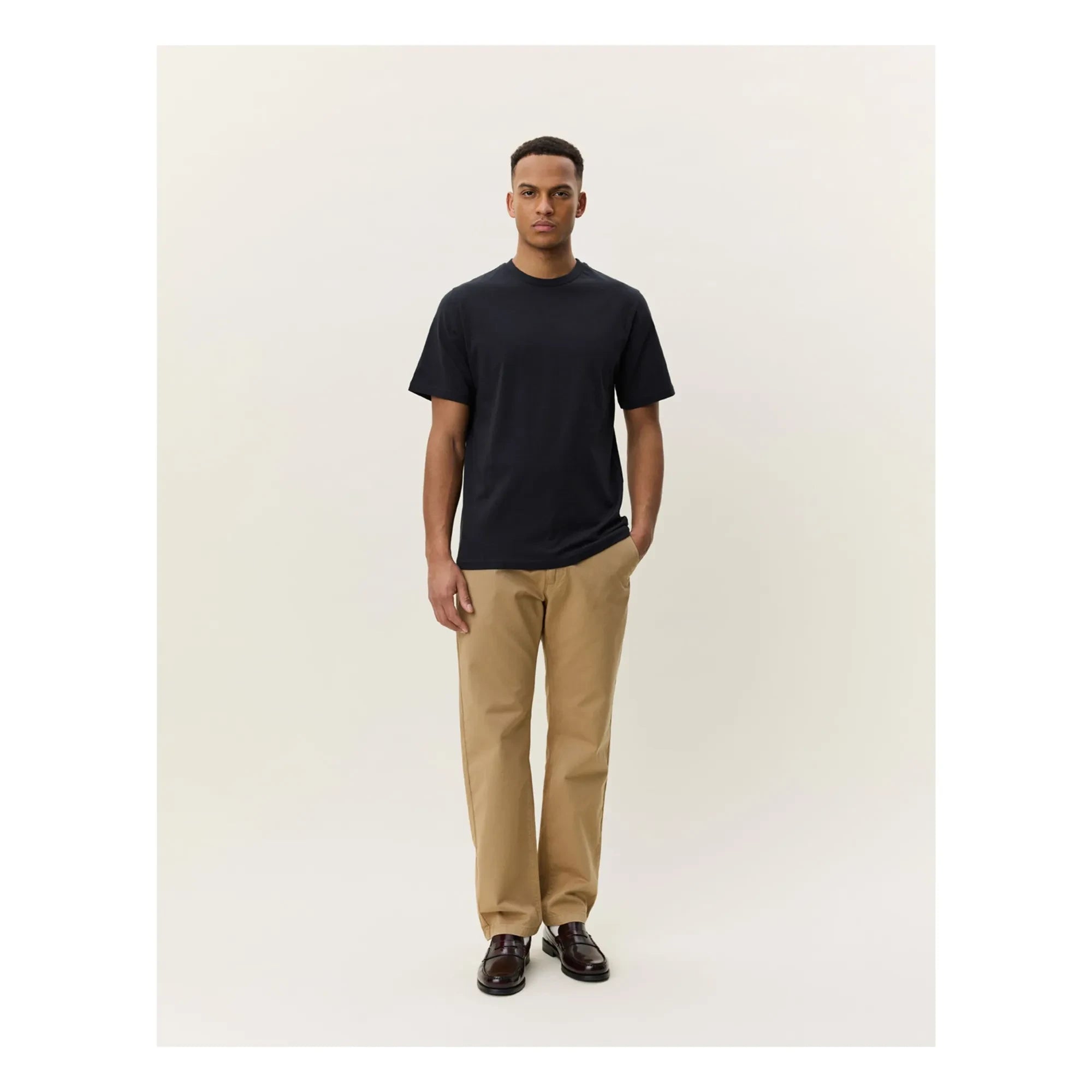 Les Deux - Plant T-Shirt | Blau Schwarz