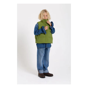 Hundred Pieces - Temper Recycelte Faser Ärmellose Daunenjacke | Grün