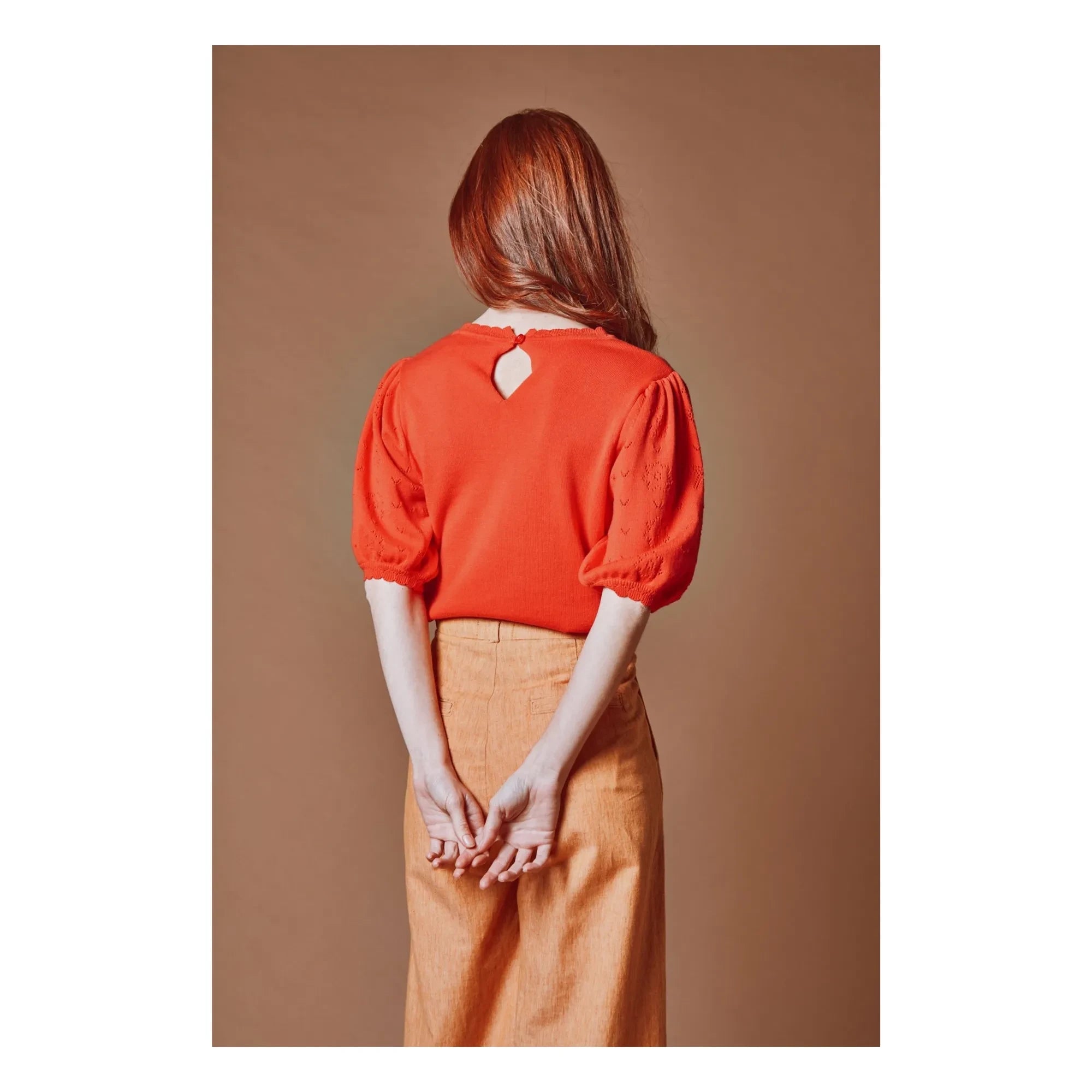 Emile et Ida - Pullover mit Ajourmuster aus Bio-Baumwolle | Poppy