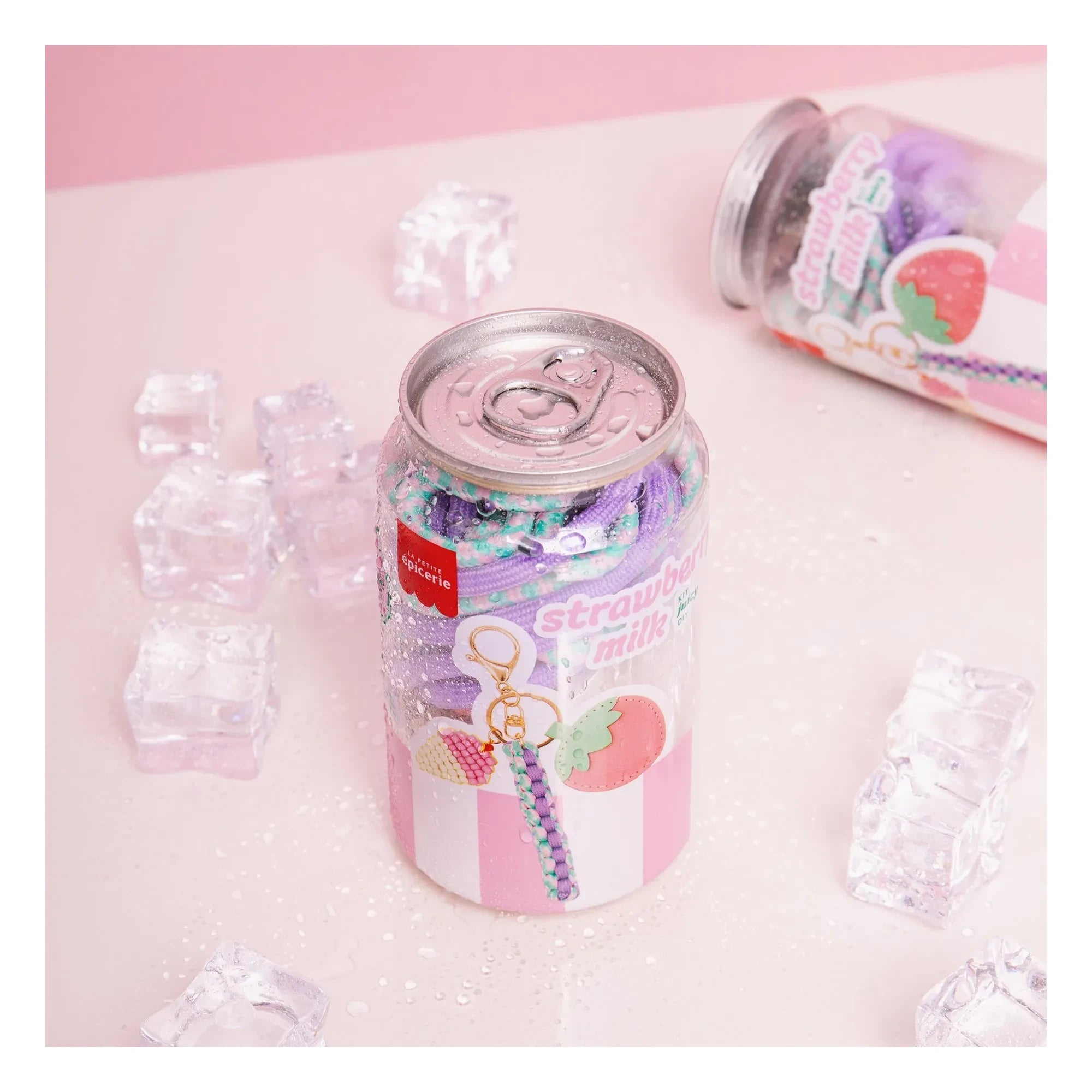 La Petite Épicerie - Pshiiit anahtarlık seti - Strawberry Milk