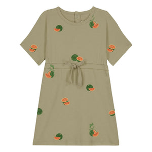 Studio Bohème - Yogi Wassermelonen-Kleid Bio-Baumwolle | Khaki
