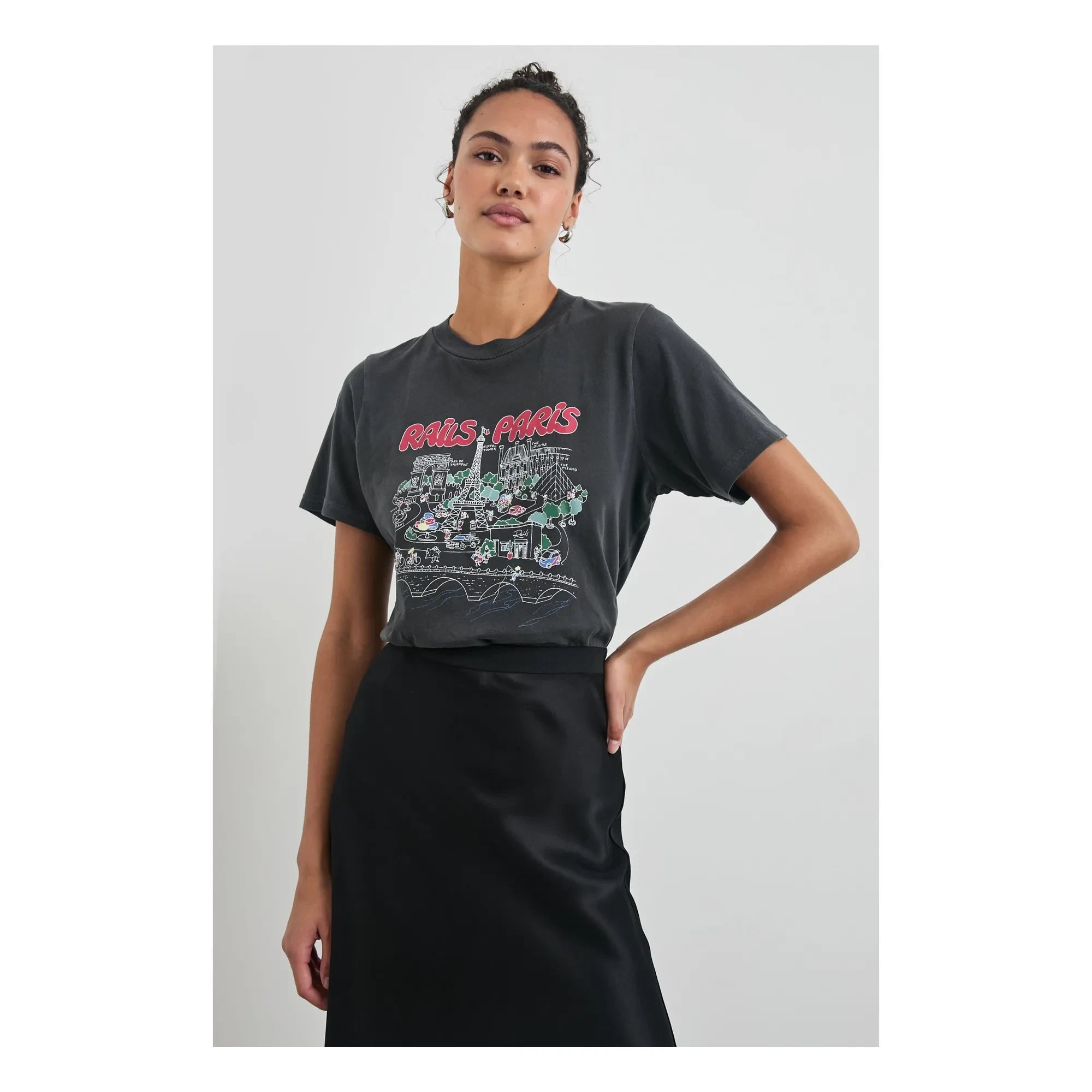 Rails - Boyfriend T-shirt | Siyah