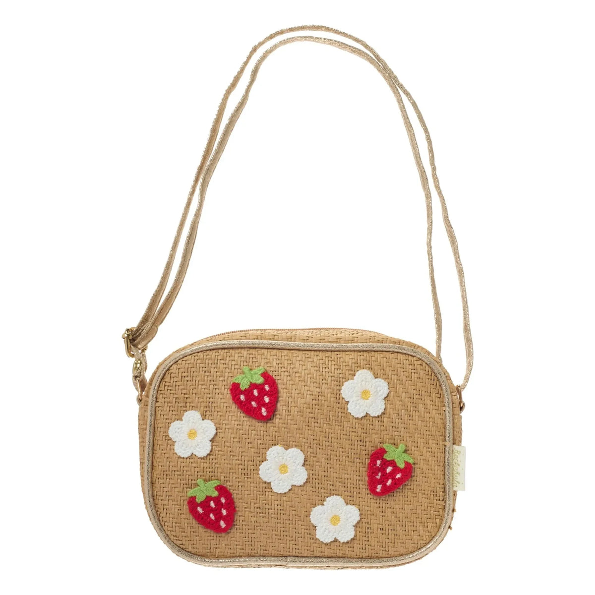 Rockahula Kids - Erdbeer-Raphia-Tasche | Natur