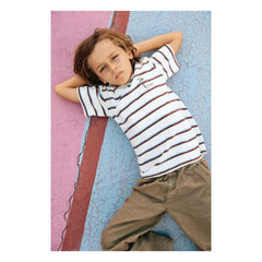 Bonton - Livo Gestreiftes Handtuch-T-Shirt | Weiß