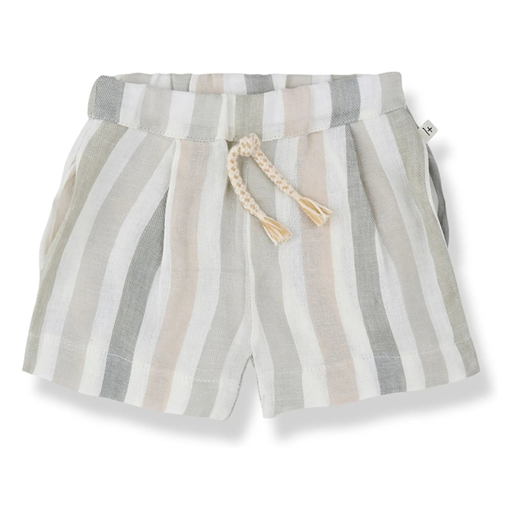 1+ in the family - Vilopriu Gestreifte Leinen-Bermudashorts | Ecru