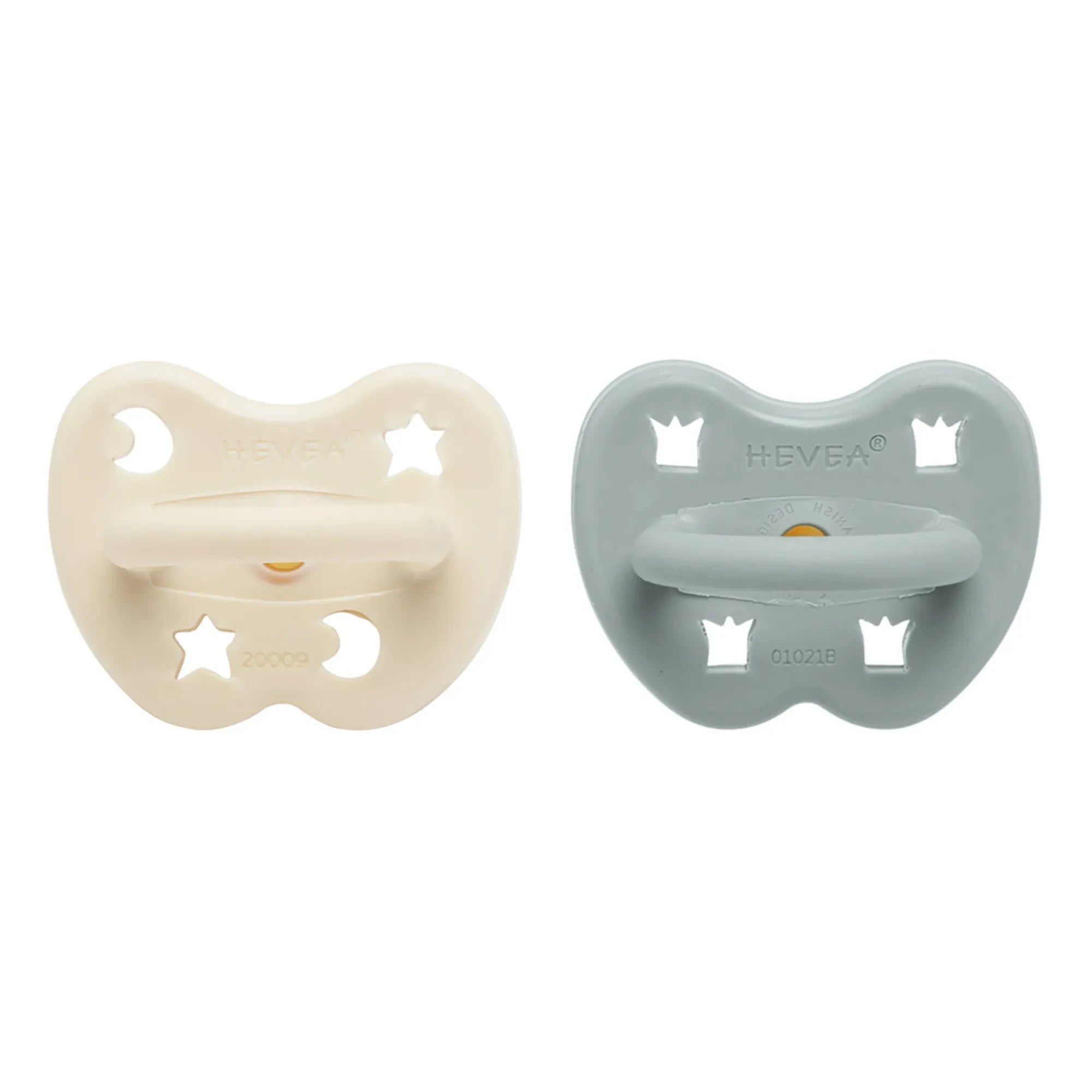 Hevea – Naturgummi-Schnuller – 2er-Set | Hellgrau