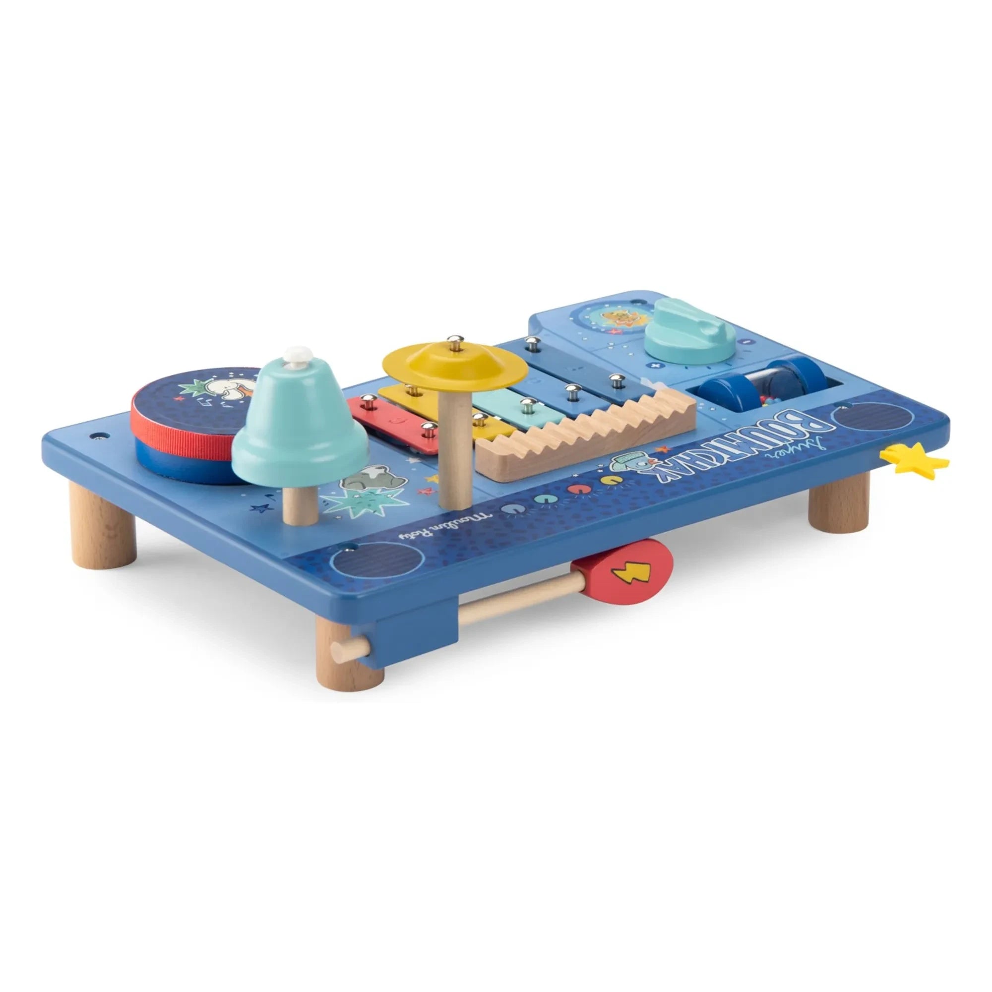 Moulin Roty - Musikalischer Spieltisch Puce & Pilou | Blau