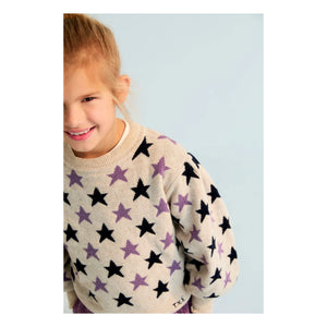 the new society - Ximena Etoiles Pullover aus Wolle und recycelten Fasern | Beige