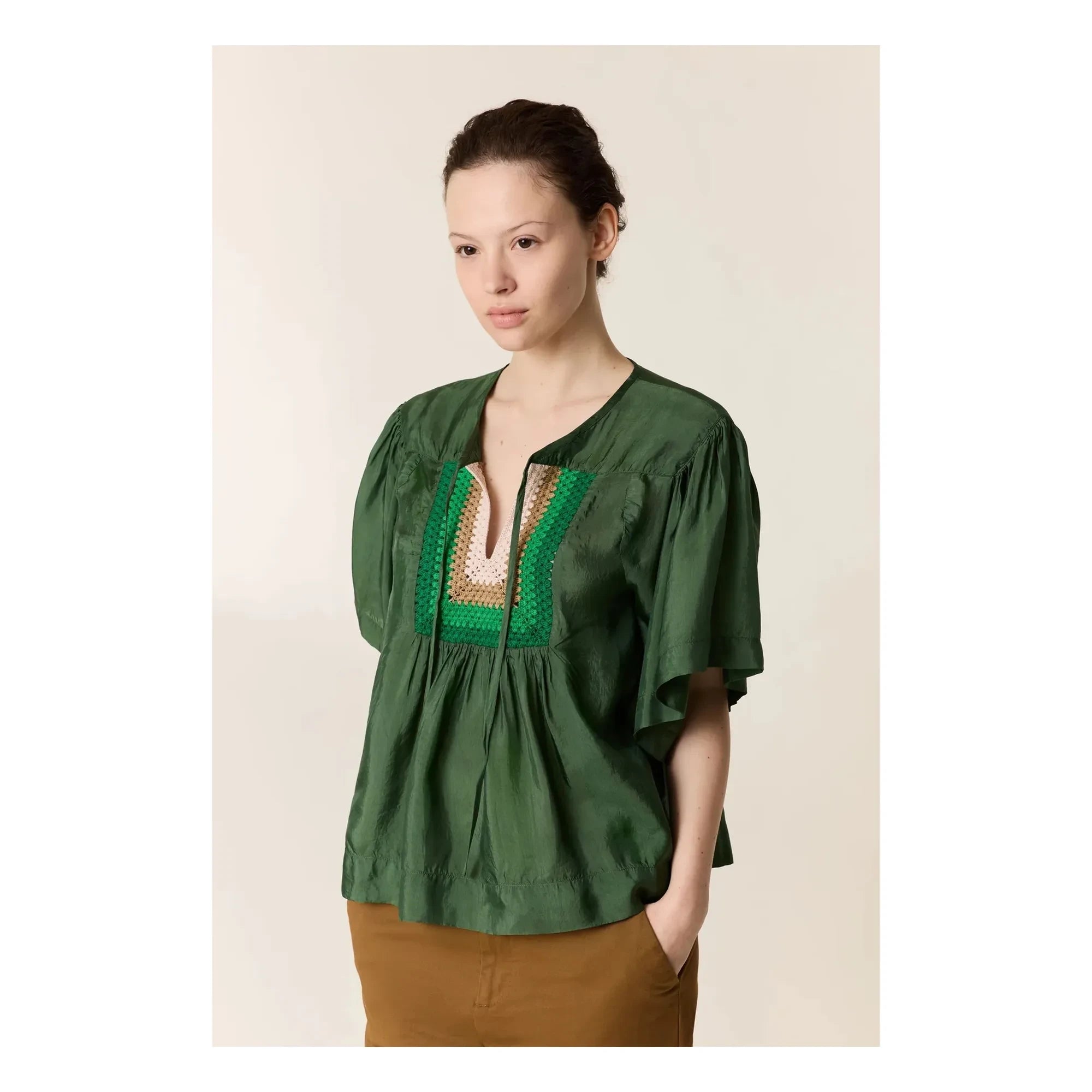 Leon & Harper - Cocto Strickbluse | Grün