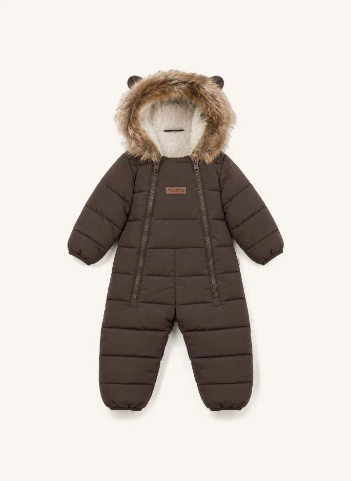 Töastie - Wasserfeste Kunstpelzkapuze Cloud Jacke | Braun