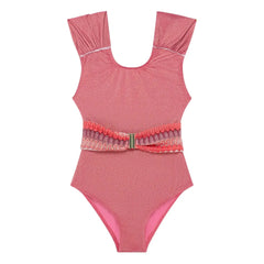 Lison Paris - Dolce Vita Metallic Badeanzug | Rosa