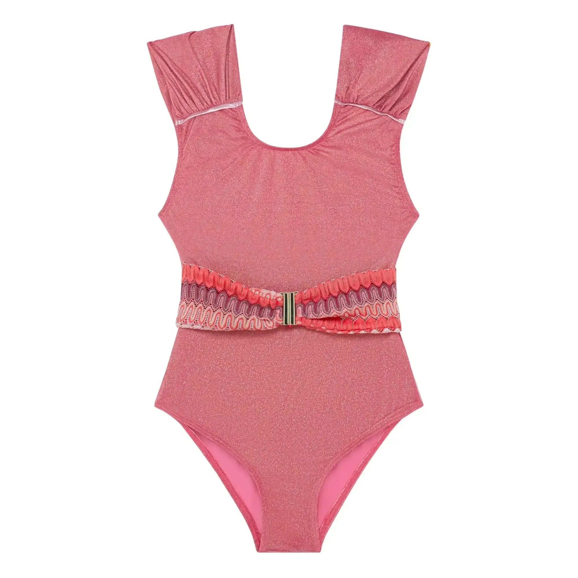 Lison Paris - Dolce Vita Metallic Badeanzug | Rosa