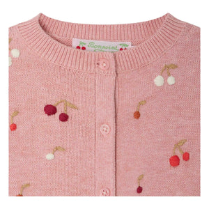 Bonpoint - Claudie Bestickte Strickjacke | Puder