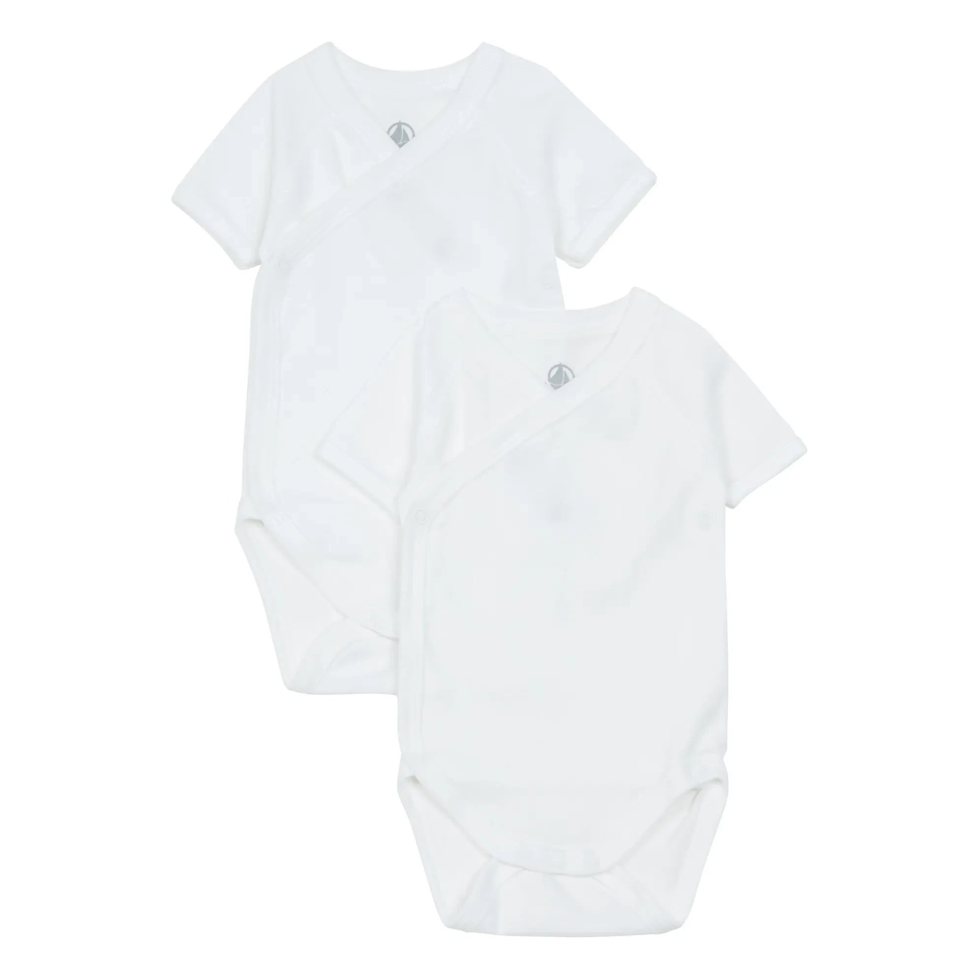 Petit Bateau - Yenidoğan Çapraz Askılı Tulum Seti - 2'li | Beyaz
