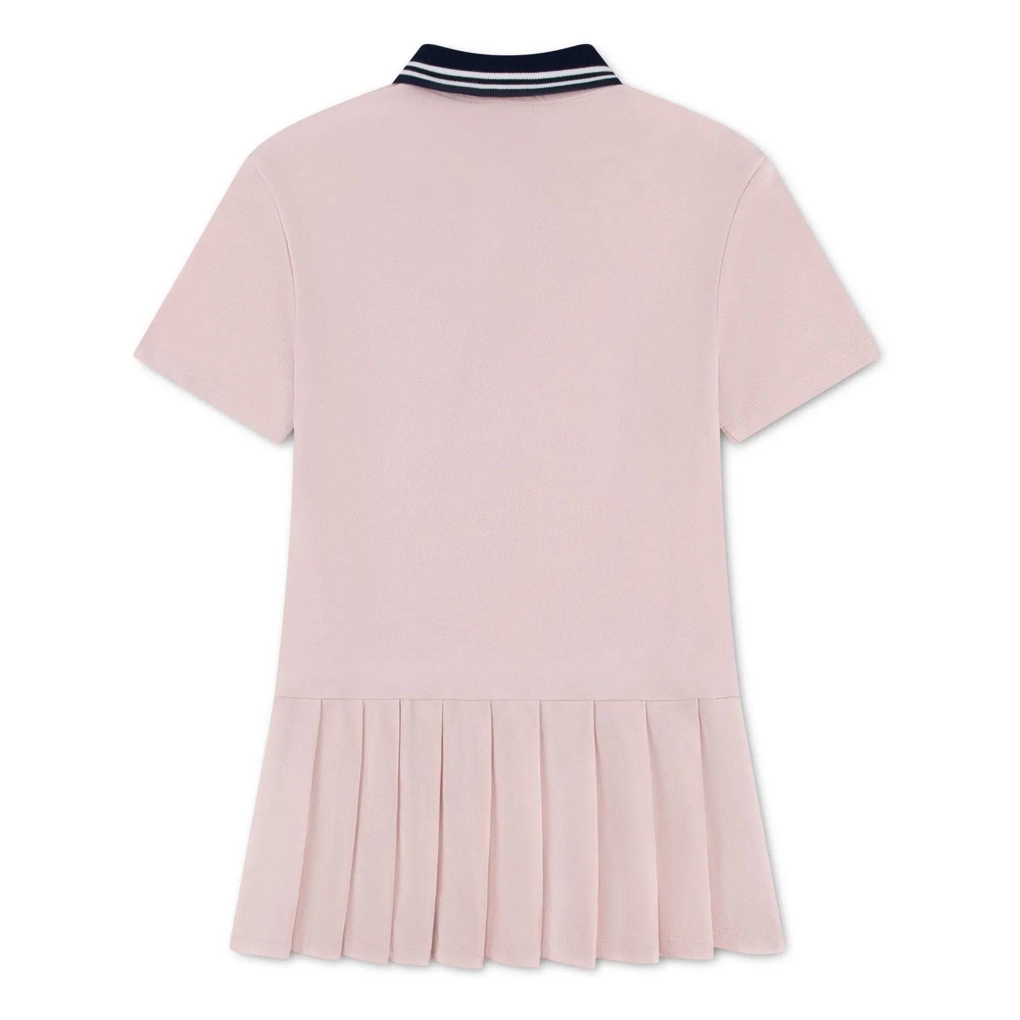 Lacoste - Gerüschtes Polokleid aus Bio-Baumwolle | Blassrosa