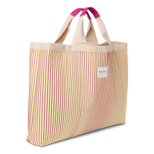 Studio Noos - Streifen-Strandtasche | Blasses Gelb