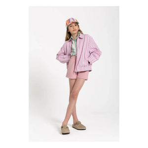 Smallable Kid - Noah Gestreifte Jacke | Puderrosa