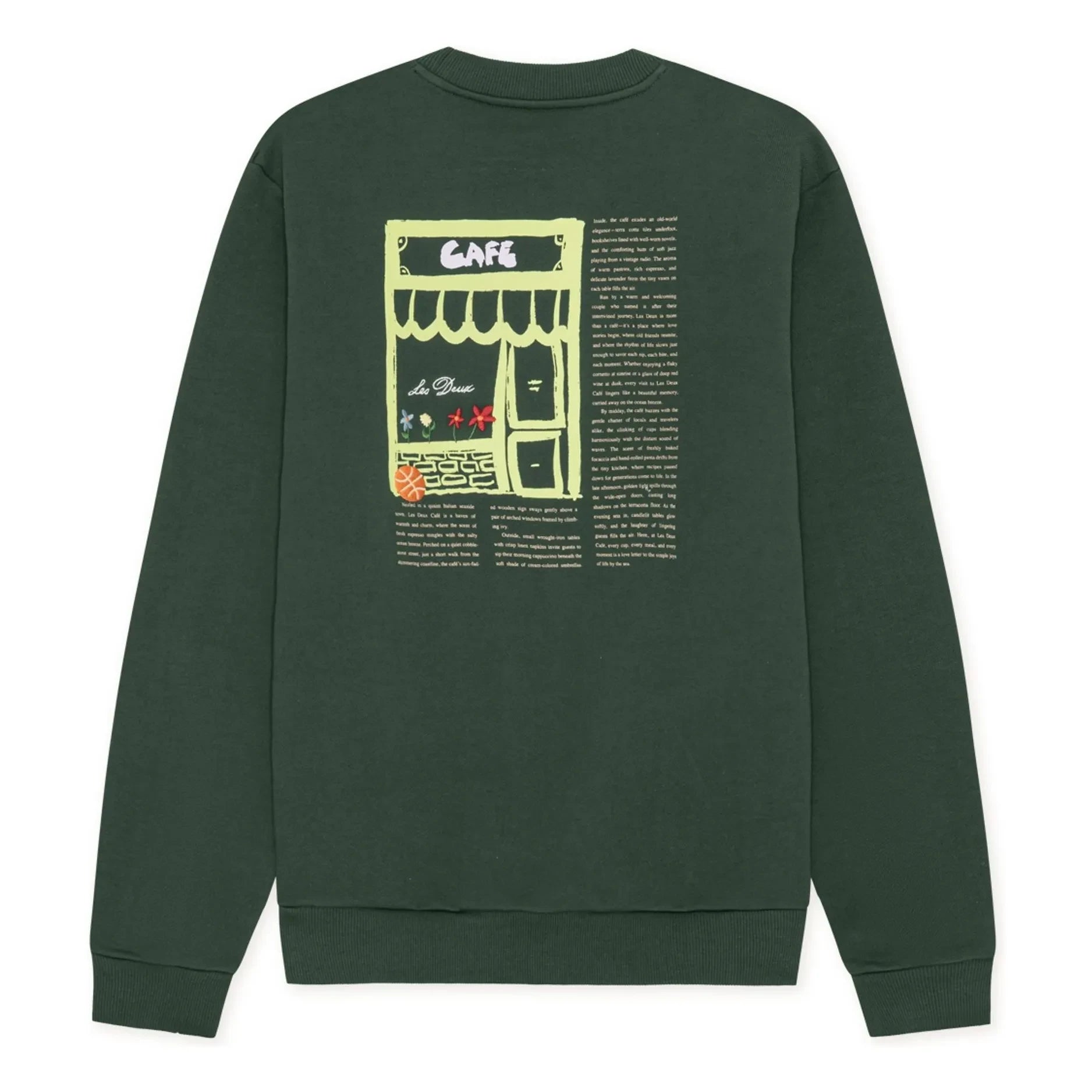 Les Deux - Sweat Café | Dunkelgrün