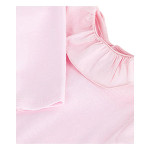 Petit Bateau - Uni-collar body Organik pamuk | Soluk Pembe