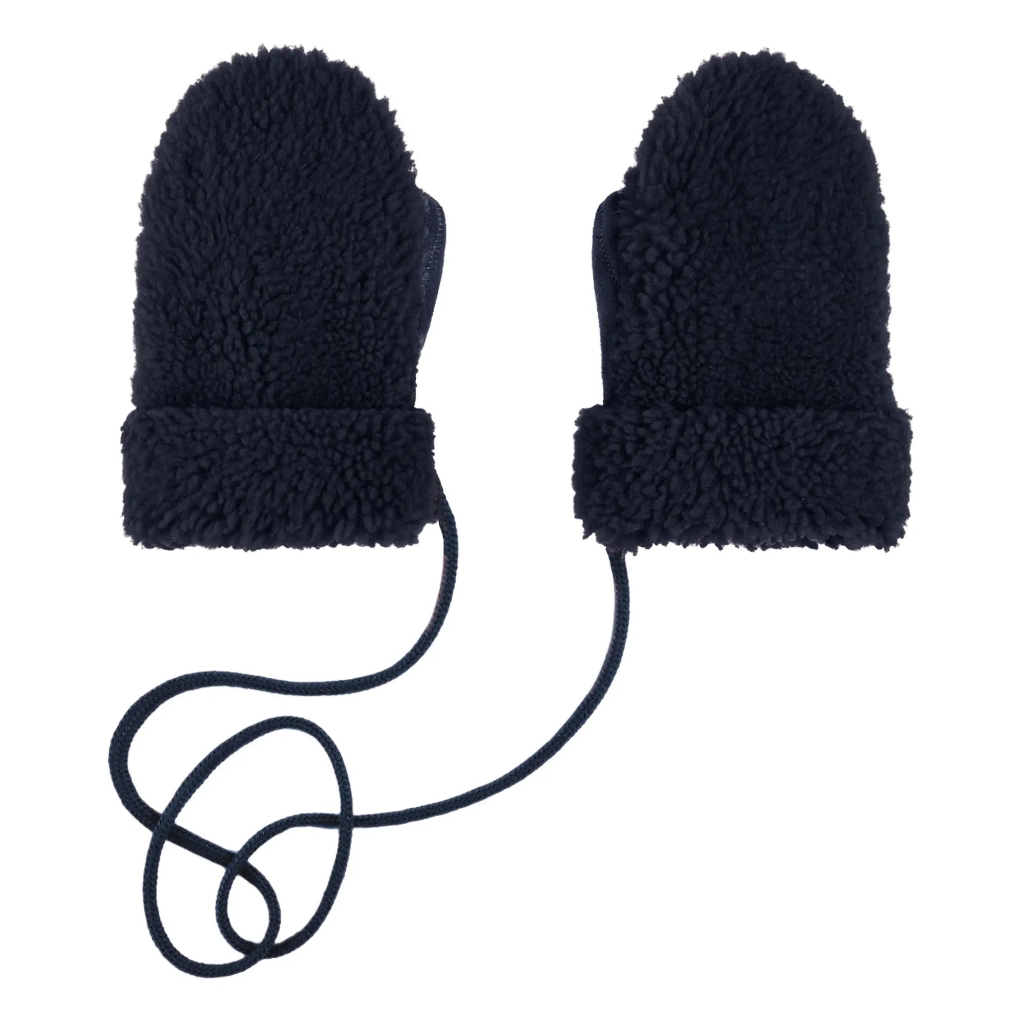 ILDA'S Schafe - Teddy-Merino-Lammfellhandschuhe - Kinderkollektion | Marineblau