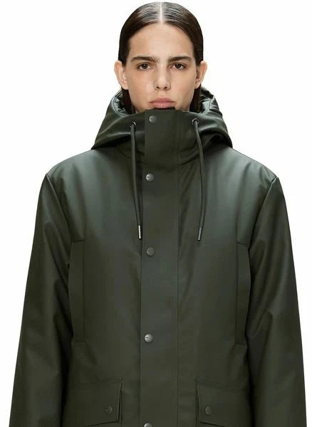 Rains - Langer Parka Nome W3T3 | Dunkelgrün