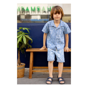 Louis Louise - Denim Bermuda Soho Hawaii | Hellblau