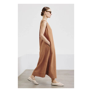 Pomandère - Gestreiftes Kleid | Apricot