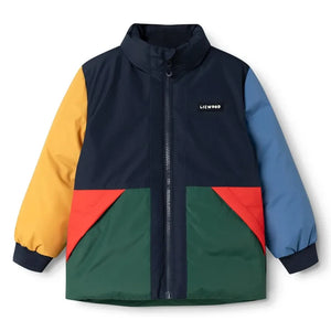 Liewood - Bran Colorblock Jacke aus recycelten Fasern | Dunkelblau