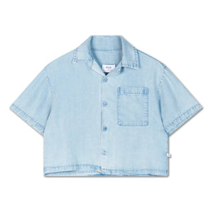 Repose AMS – Crop Tencel Hemd | Helles Denim