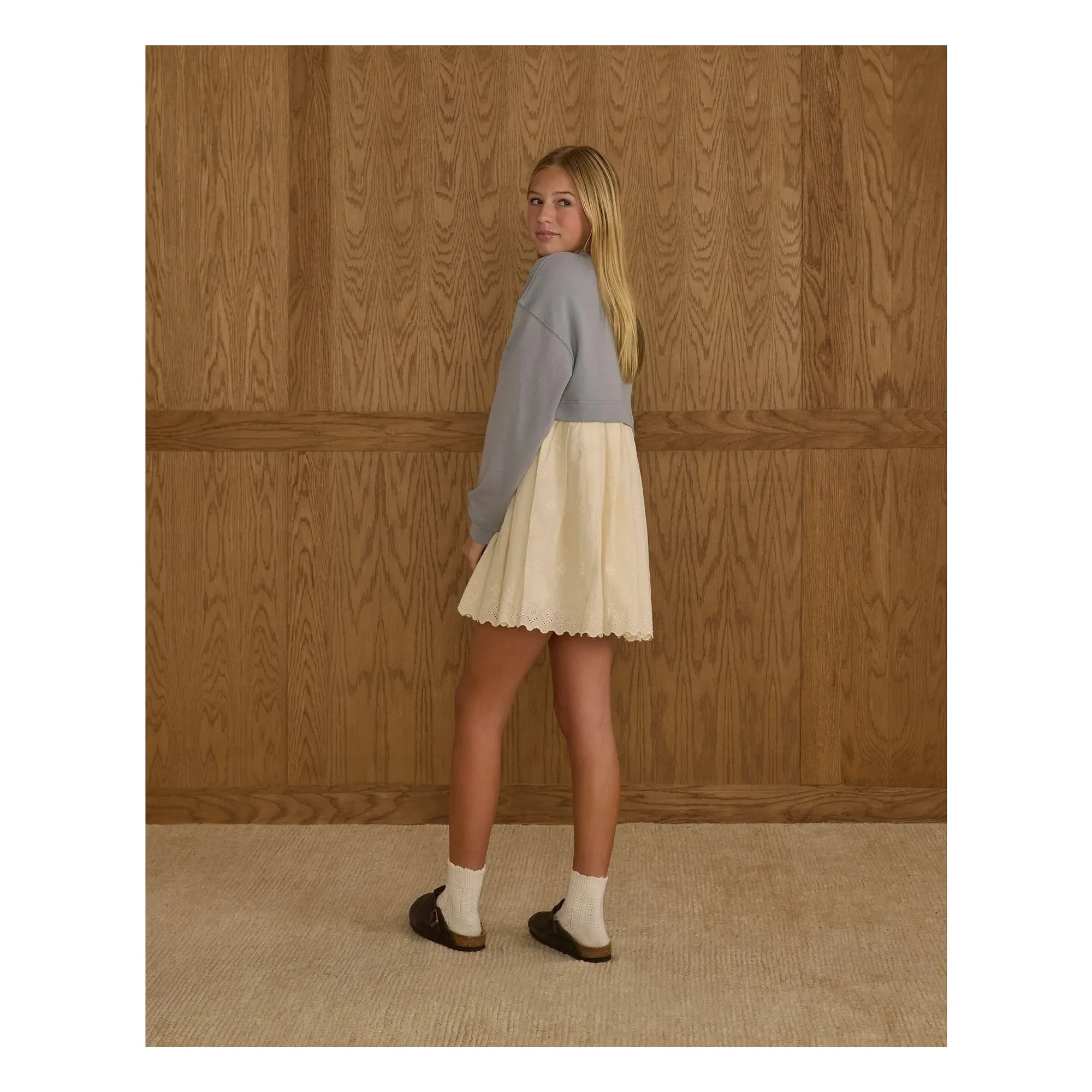 Rylee + Cru - Sweatkleid | Grau-Blau