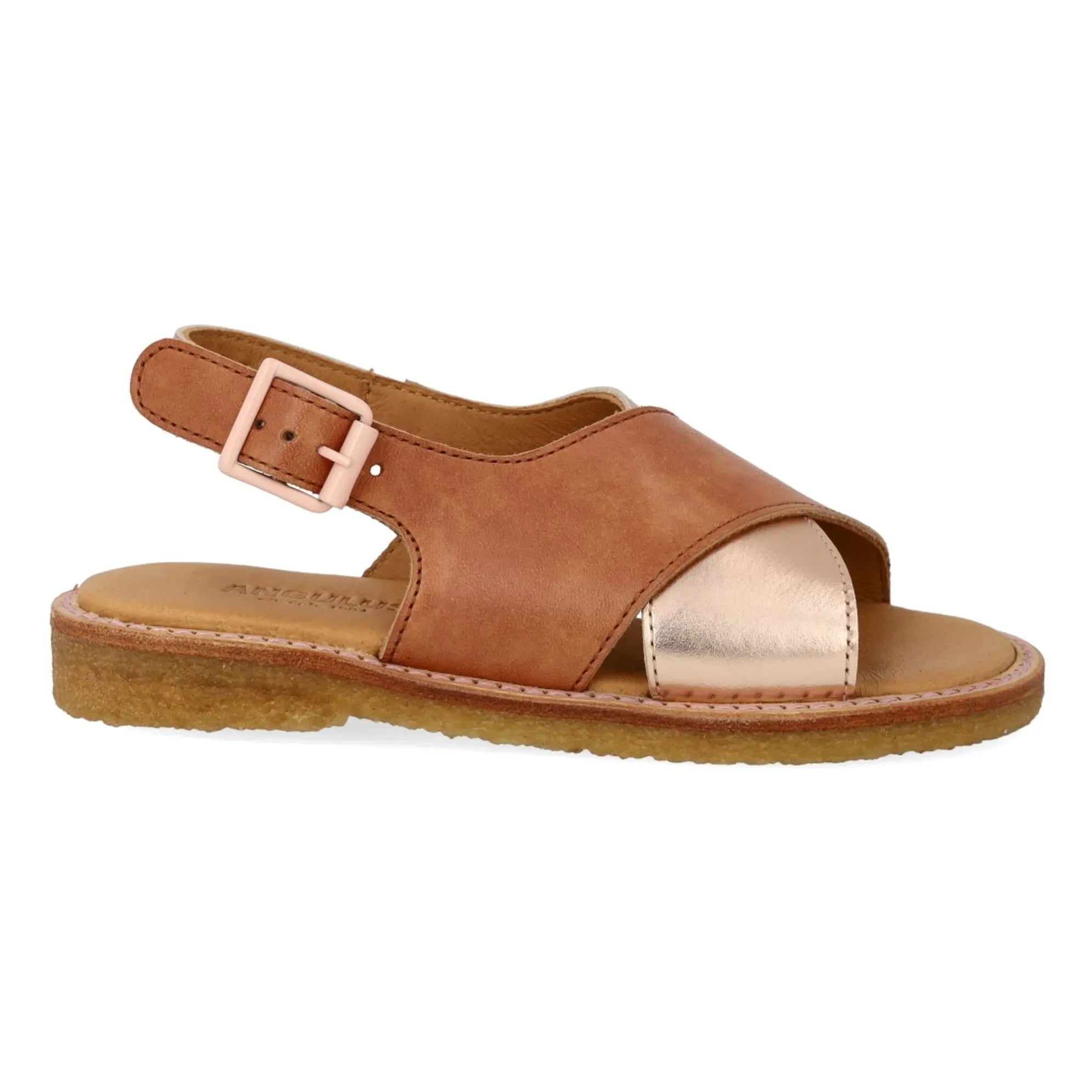 Angulus - Kontrast Sandalen | Roségold