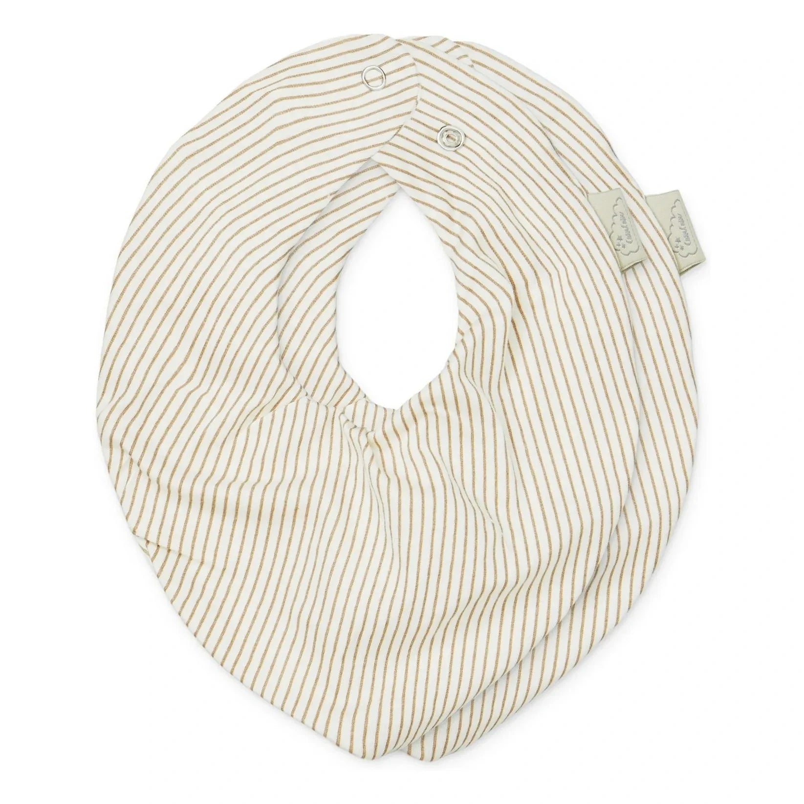 Cam Cam - Gestreifte Halstuchlätzchen - 2er-Set | Camel