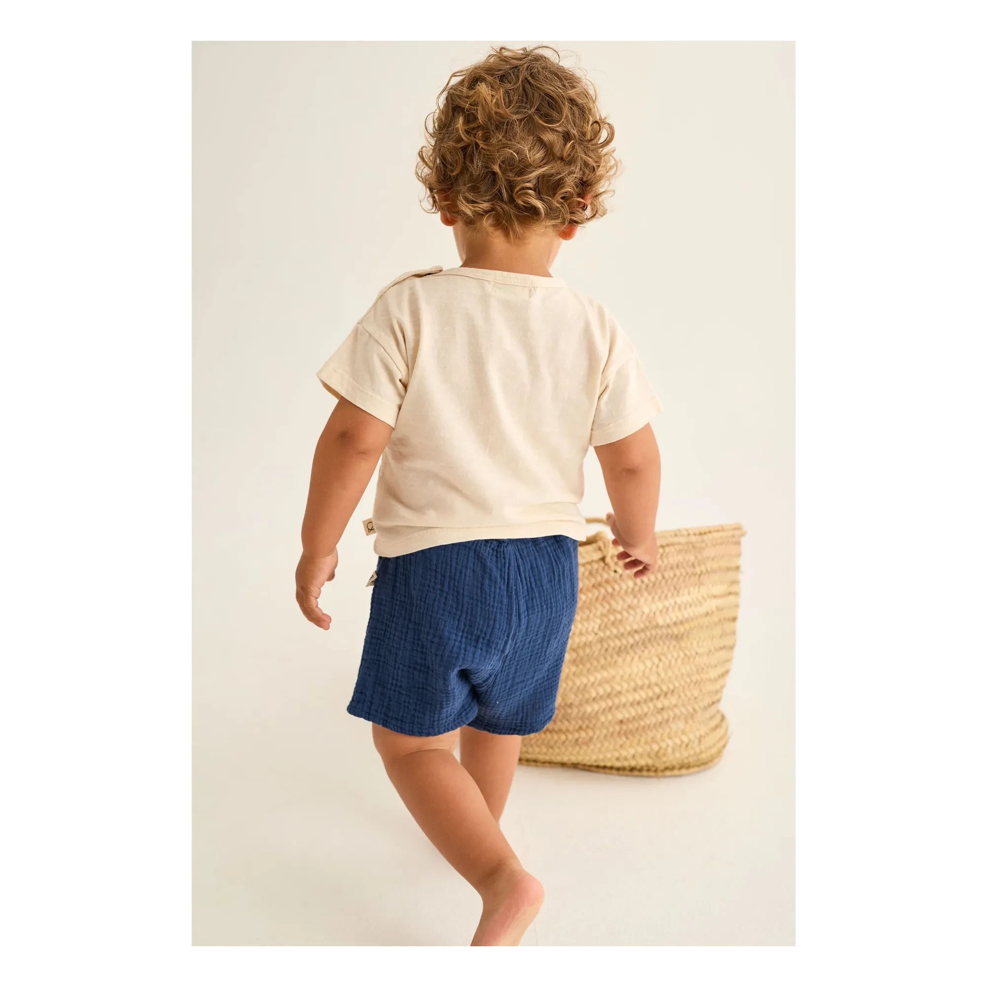 Cozmo - Dale Baumwoll-Gaze-Shorts | Marineblau