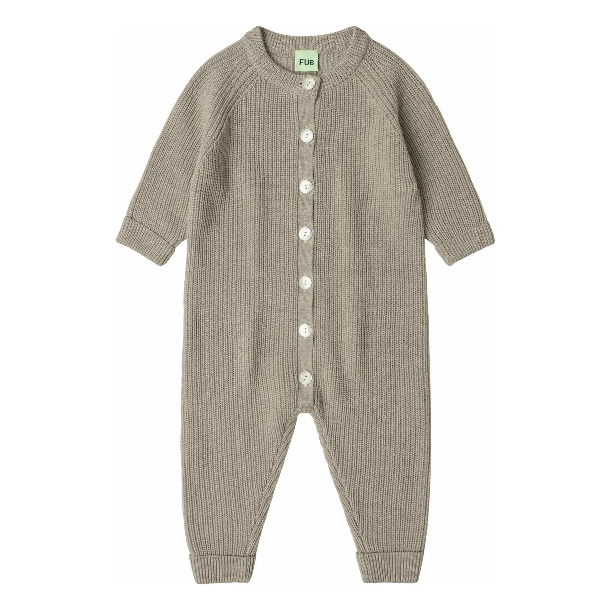FUB - Merinowoll-Overall | Heather beige