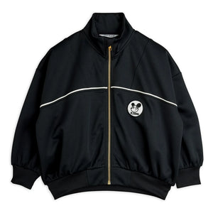 Mini Rodini - Trainingsjacke aus recycelter Faser mit Flicken | Schwarz