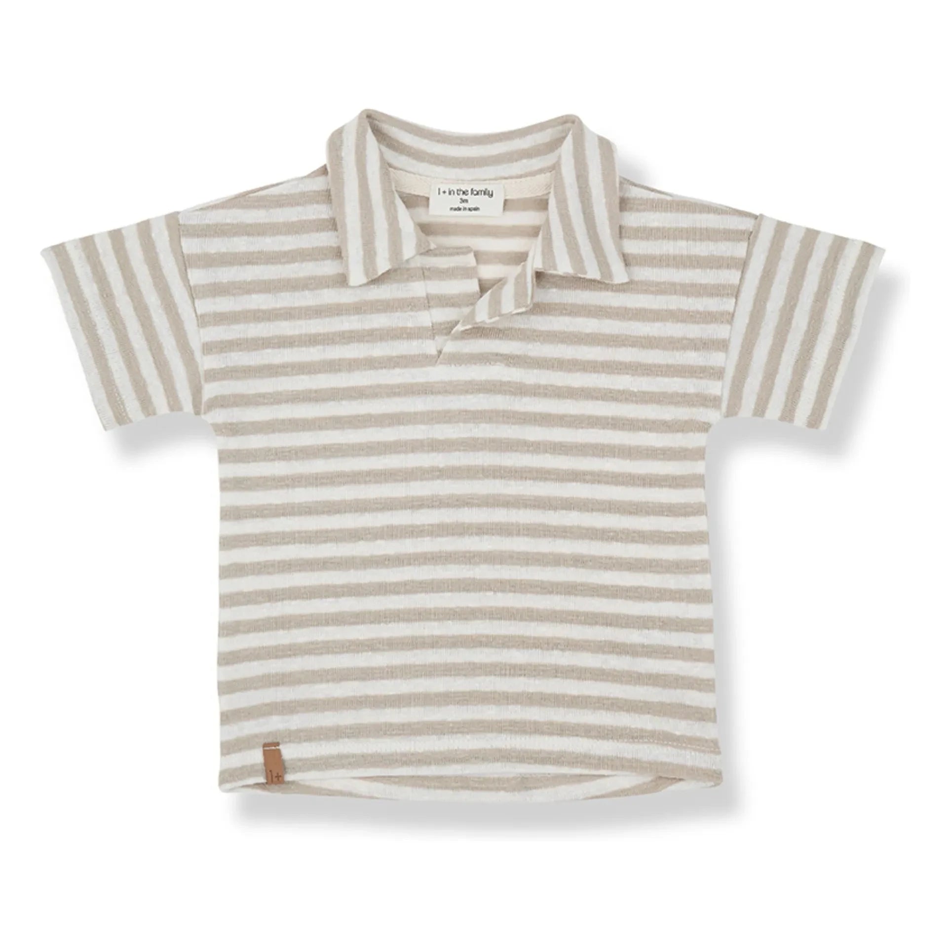 1+ in the family - Borrassa Gestreiftes Polo Leinen | Beige