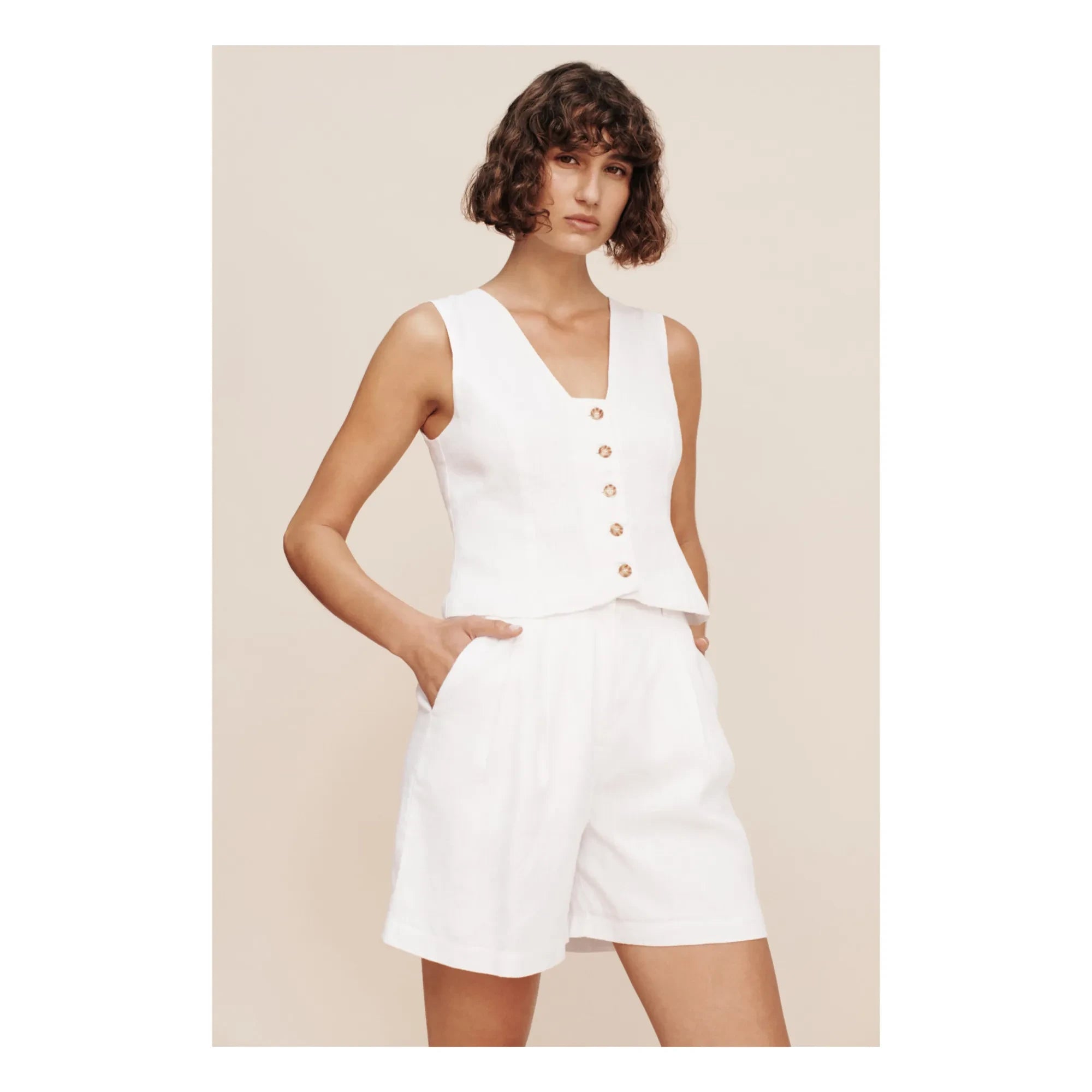 Posse - Marchello Kettenshorts | Elfenbein