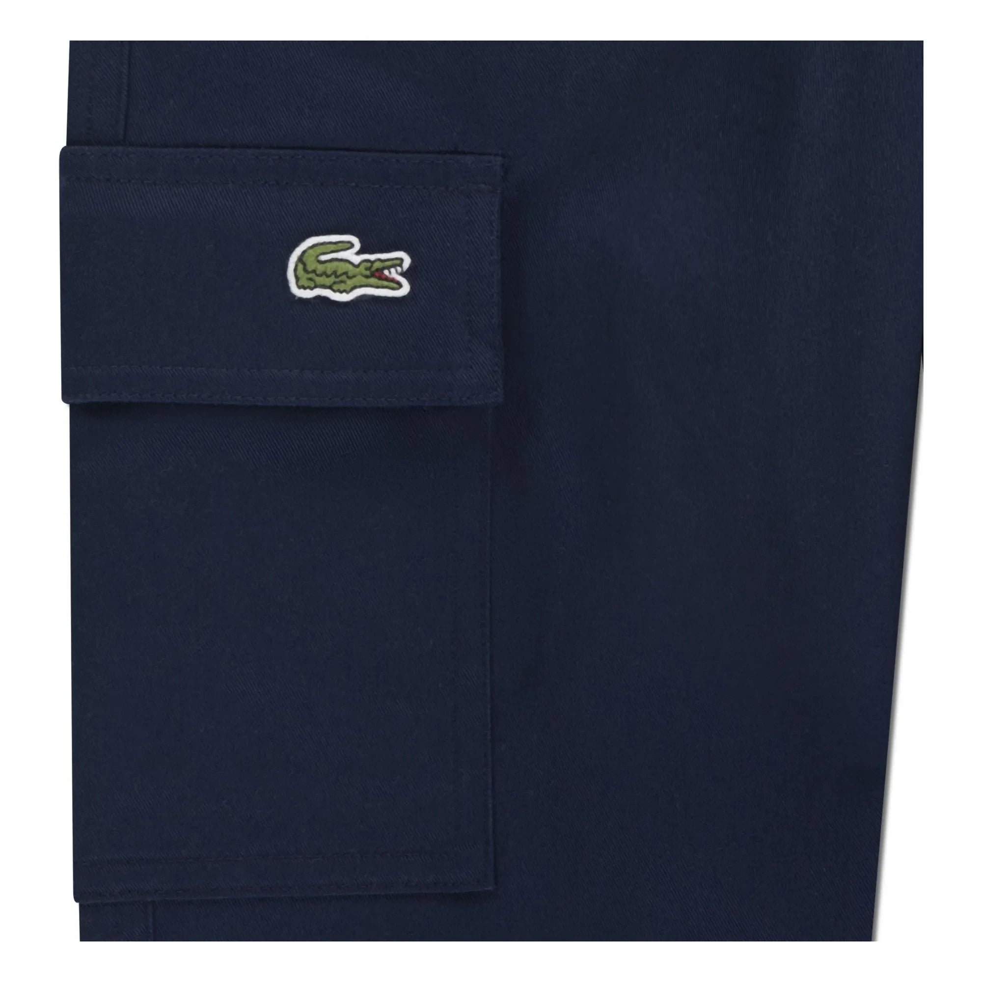 Lacoste - Cargohose aus Bio-Baumwolle mit Kordelzug | Marineblau