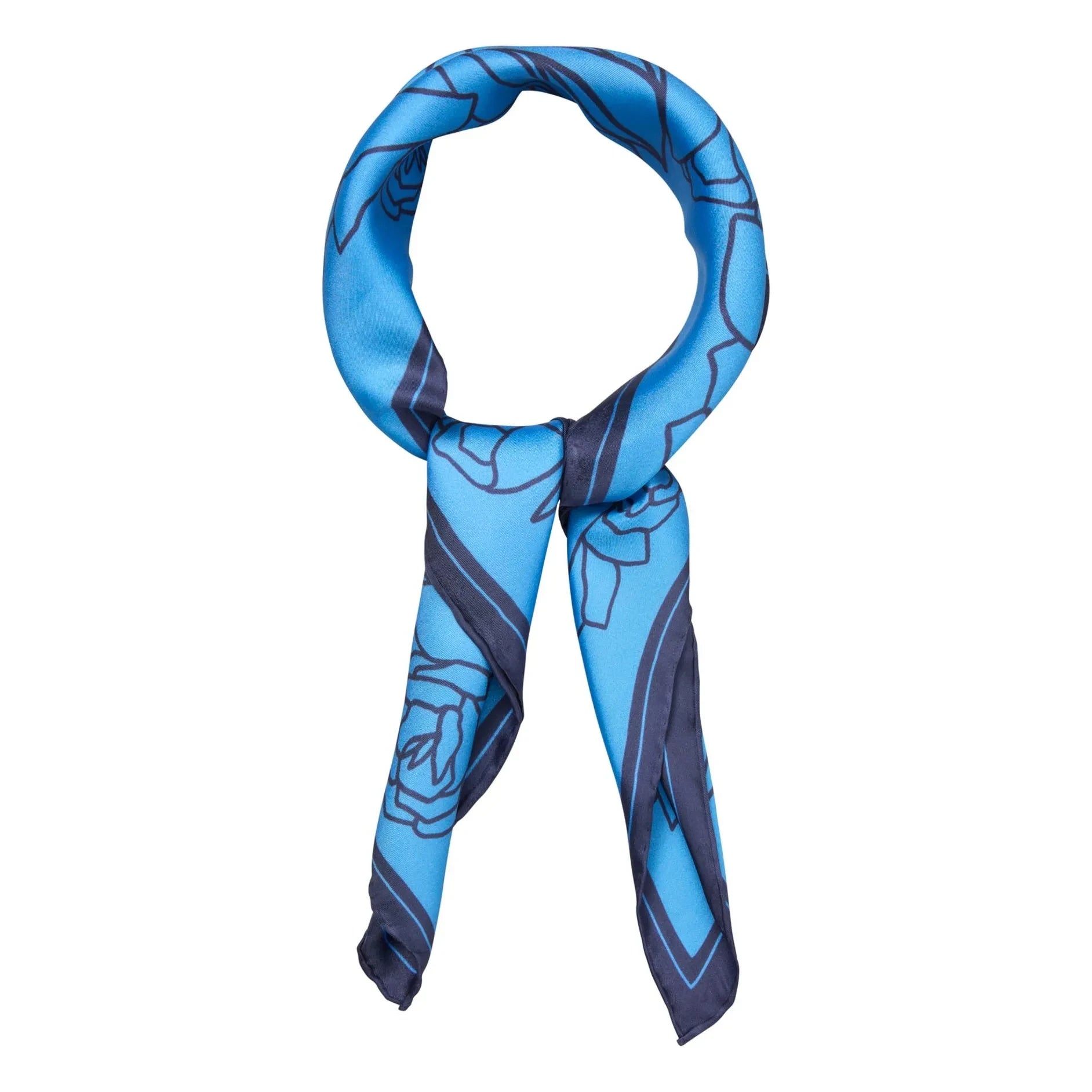 Becksöndergaard - Stencia Tulip Seidenschal | Blau