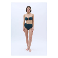 Baie Brune - Bonnie Bandeau-Bikini-Top | Chromgrün
